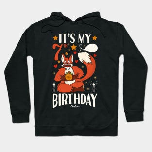 It's My 7th Birthday Fox Hoodie